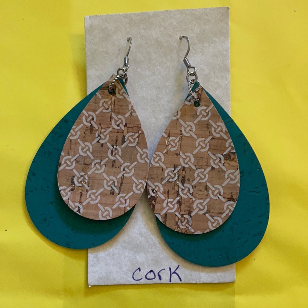 Handmade Genuine Cork Earrings